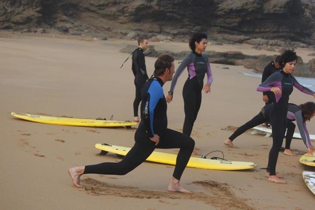  practicing movements in the sand 